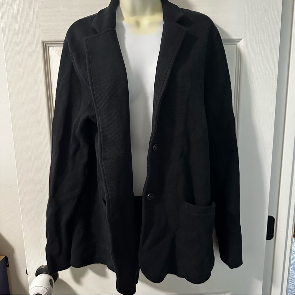 J Crew NWT Black Open Cardigan with buttons size large